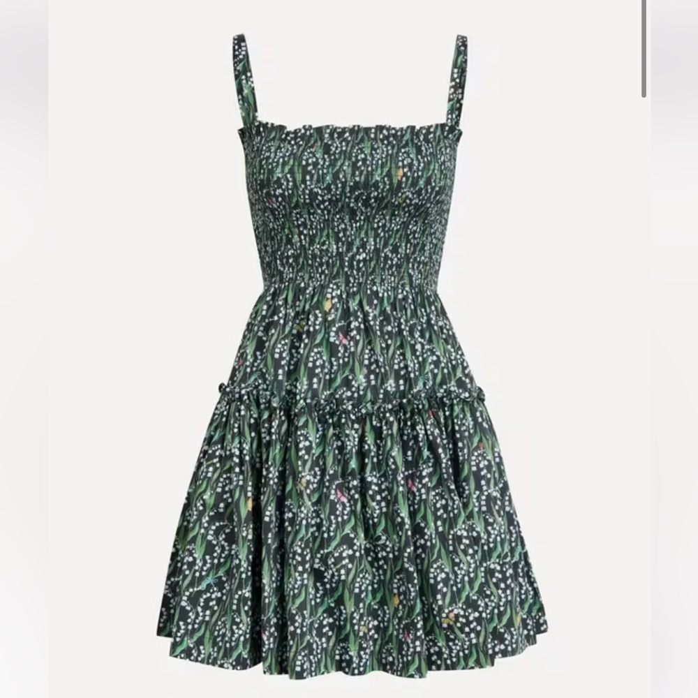 Hill house Mini Seraphina Nap Dress in Black Lily of the Valley